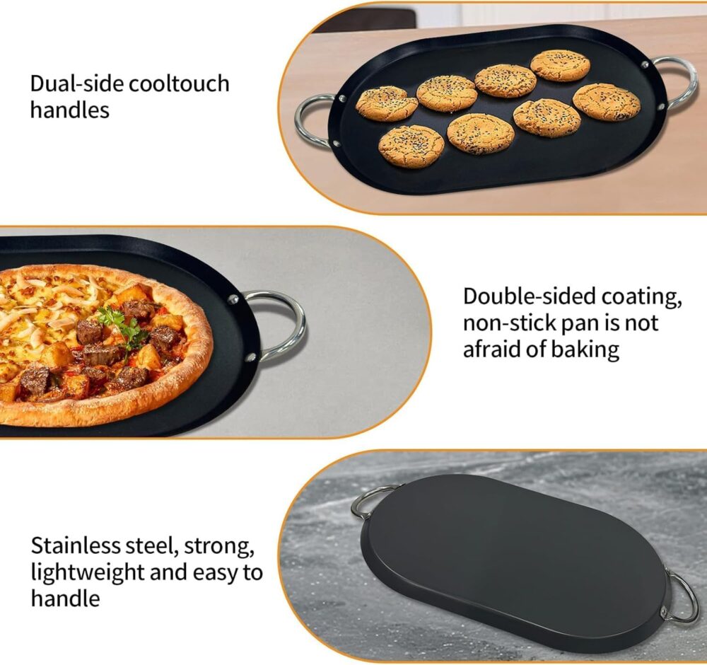 LetFeng ᅟᅠ Chapa Grande Oval Comal Com Revestimento Antiader... - Image 2