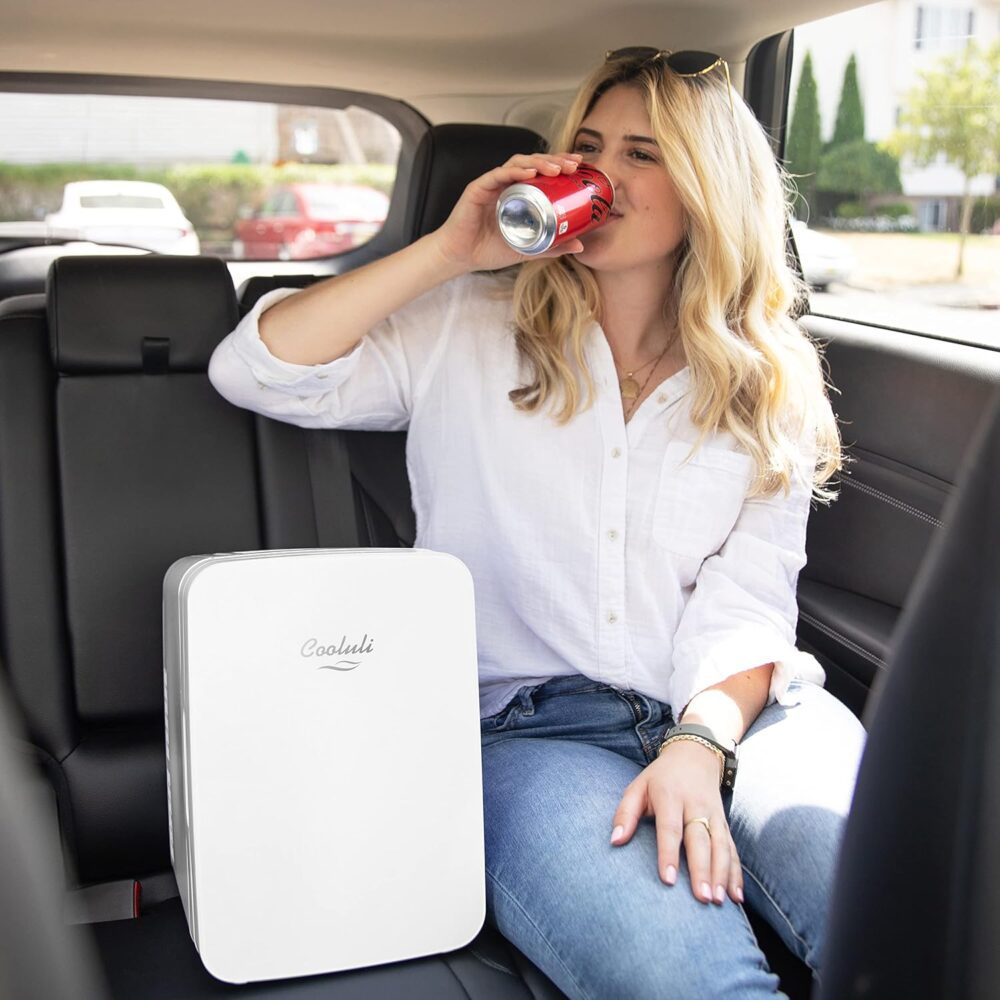 Cooluli Mini geladeira de 10 L para quarto – carro, mesa de ... - Image 8