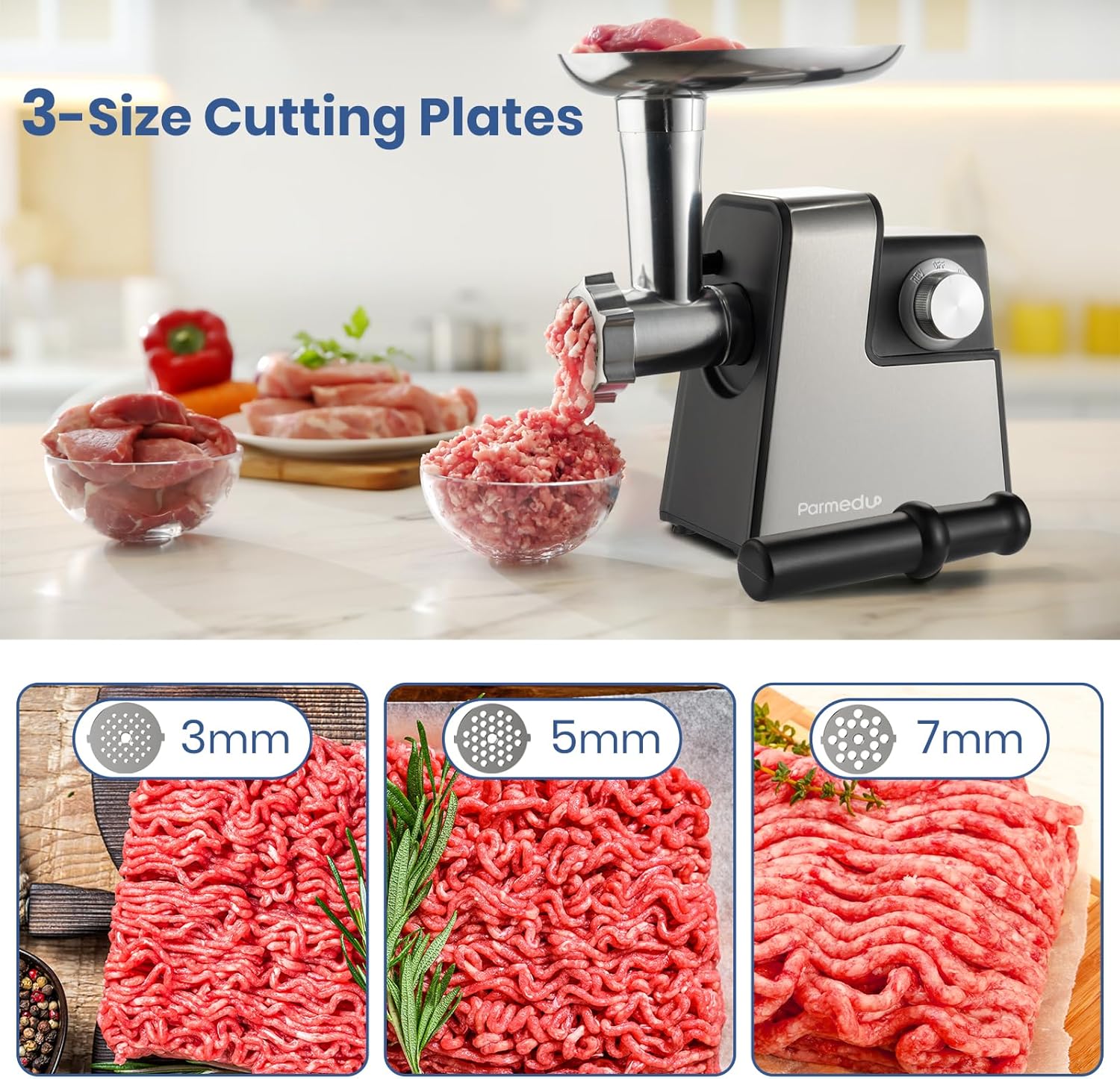 Parmedu Moedor De Carne Elétrico Compacto Para Uso Doméstico... - Image 3