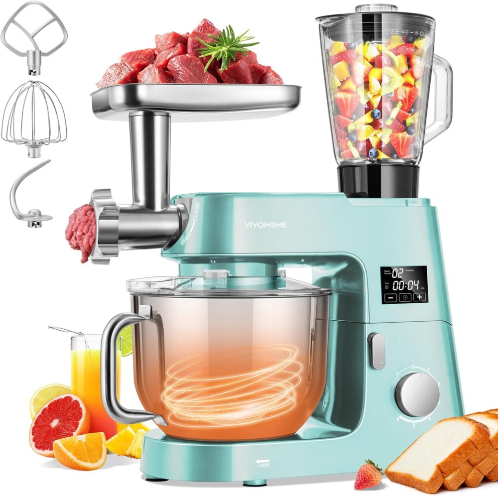 VIVOHOME Batedeira Multifuncional 9 Em 1 Com Fermentação, Ti...