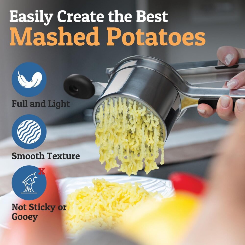 PriorityChef – Espremedor de batata grande de 425 g, ferrame... - Image 6