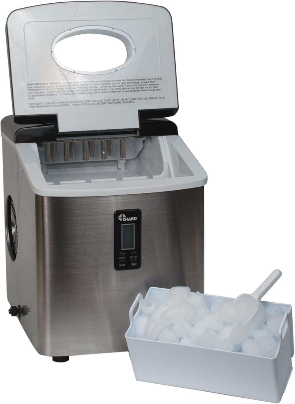Chard IM-12SS, máquina de gelo com visor LCD, aço inoxidável... - Image 2