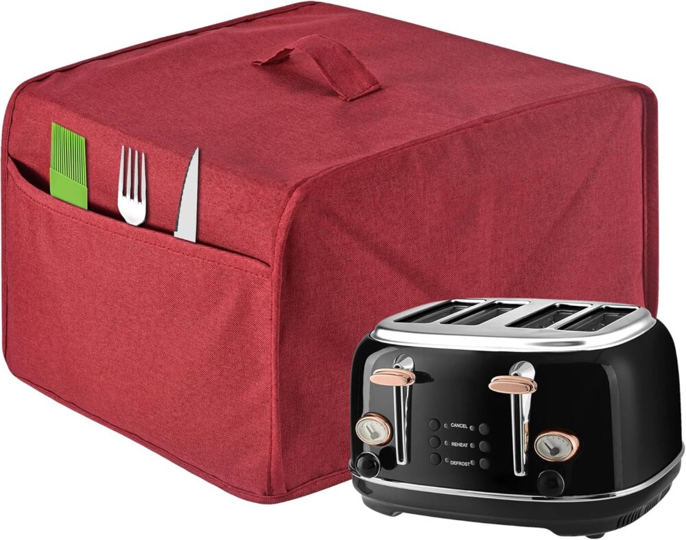Ruilery Capa para Torradeira com 2 Bolsos, Pode Segurar Faca...