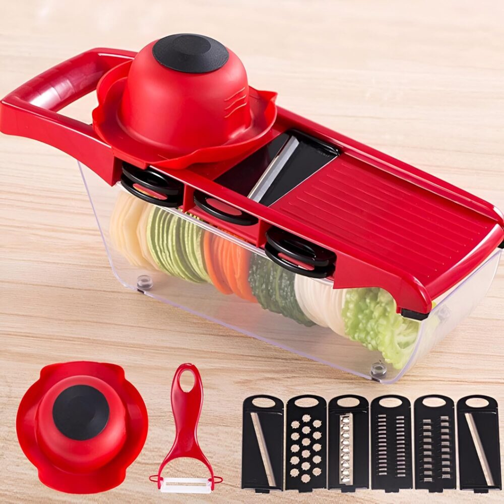 Cortador De Legumes Premium Mandoline 6 Em 1, Fatiador E Ral... - Image 7