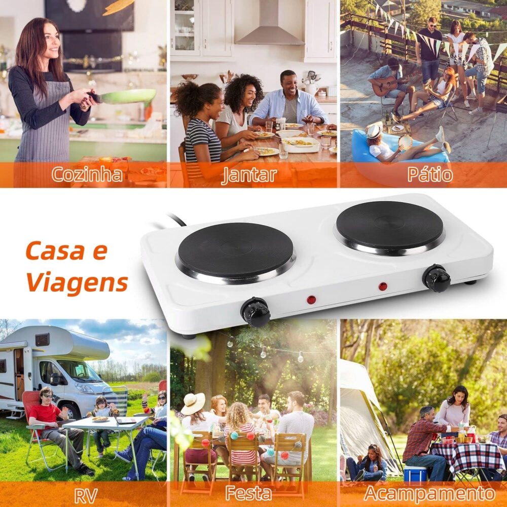 Fogão Eletrico 2 Bocas, Ajuste de Cinco Velocidades Fogao El... - Image 6