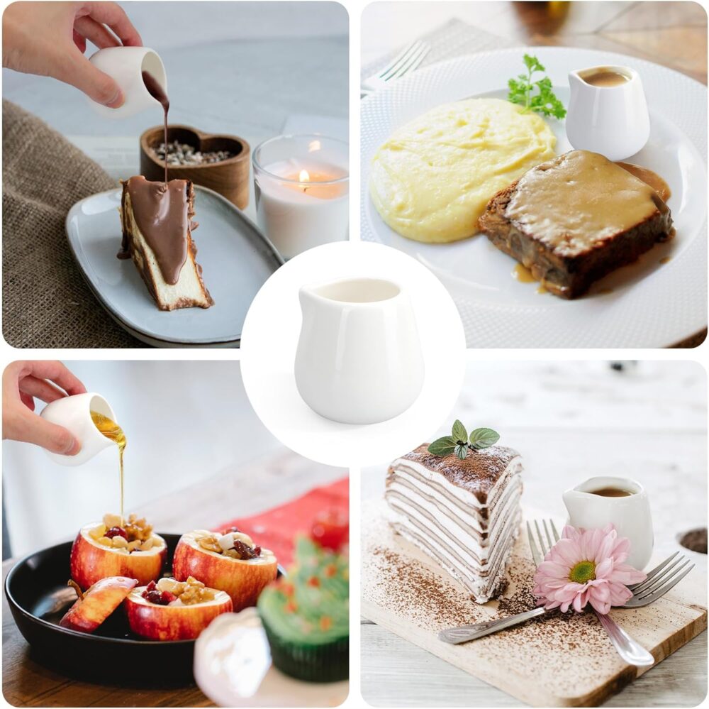 12 peças de mini creme de cerâmica, jarra pequena de porcela... - Image 8