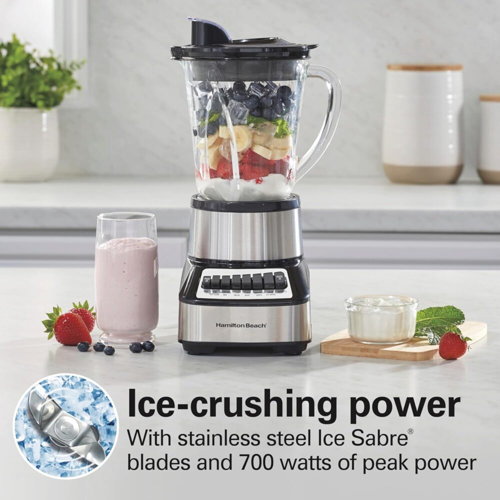Hamilton Beach Liquidificador Wave Crusher com pote de vidro... - Image 3