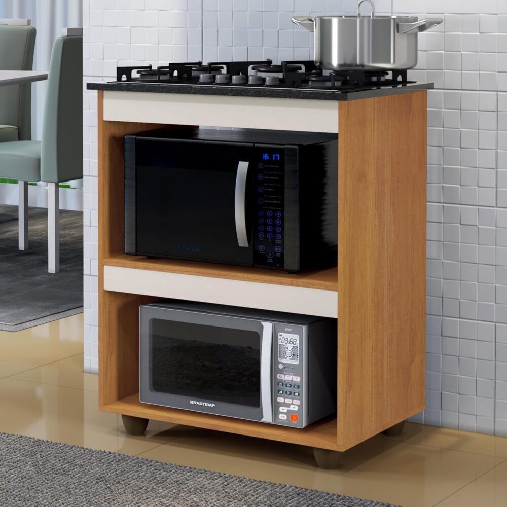 Kit Balcão Cooktop 4 Bocas Itatiaia Turim Nature/OffWhite Co... - Image 2
