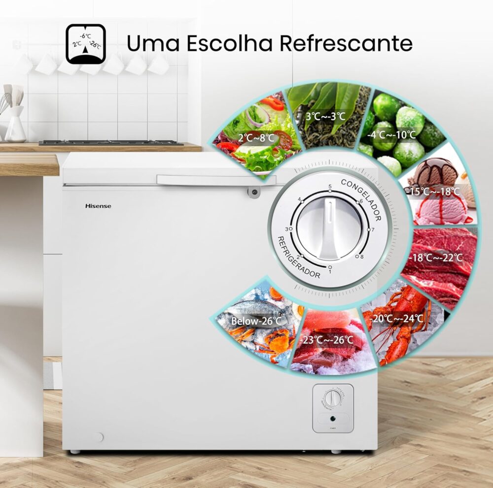 Freezer Horizontal Hisense 198 Litros Tripla Ação Branco FC2... - Image 7