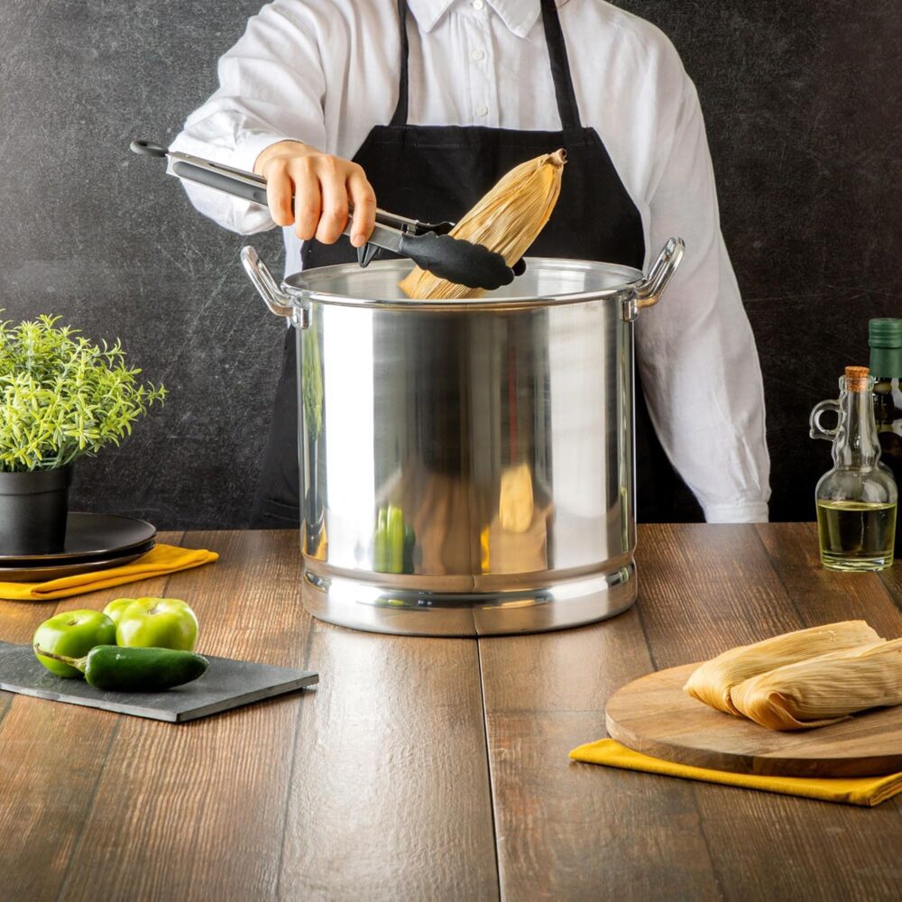 Vasconia 27.5-Quart Steamer Pot (Aluminum) with Tray & Glass... - Image 6