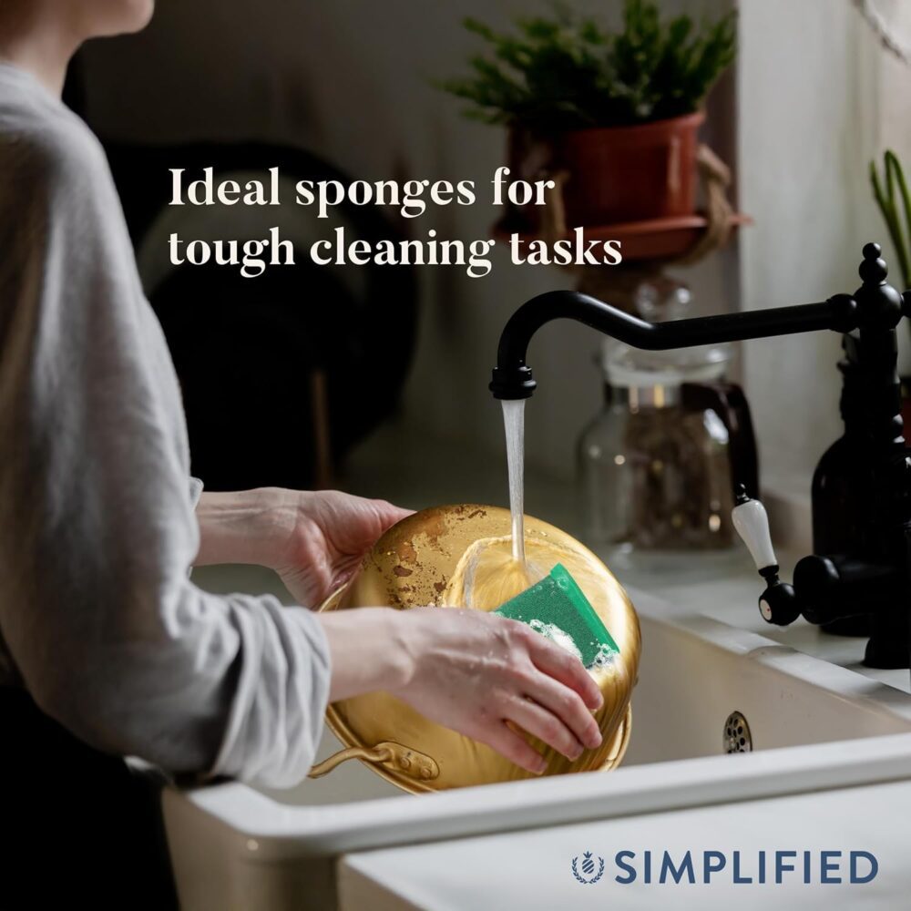 Simplified Pacote com 6 esponjas de limpeza de aço inoxidáve... - Image 2