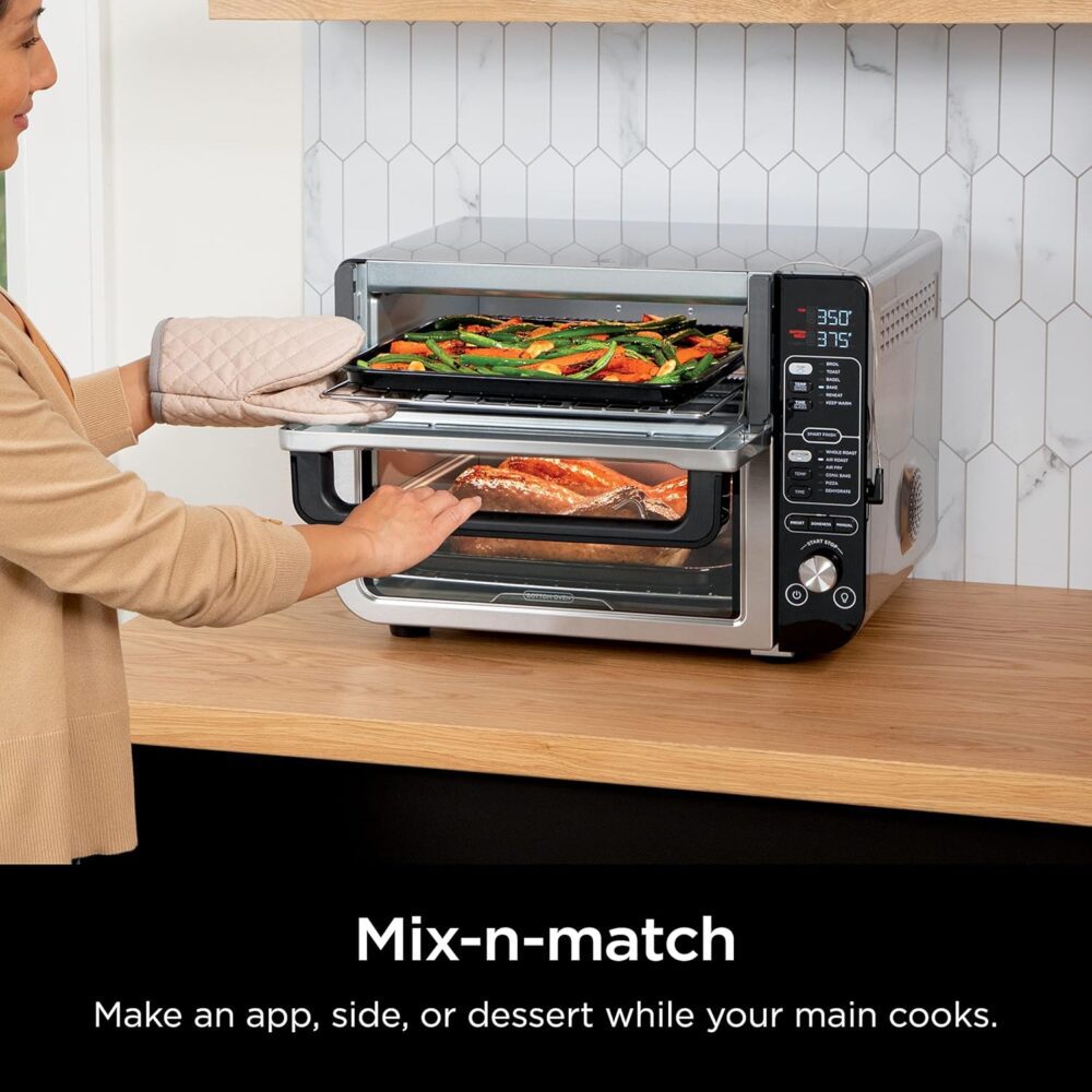Ninja DCT451 Forno duplo inteligente 12 em 1 com porta flexí... - Image 9