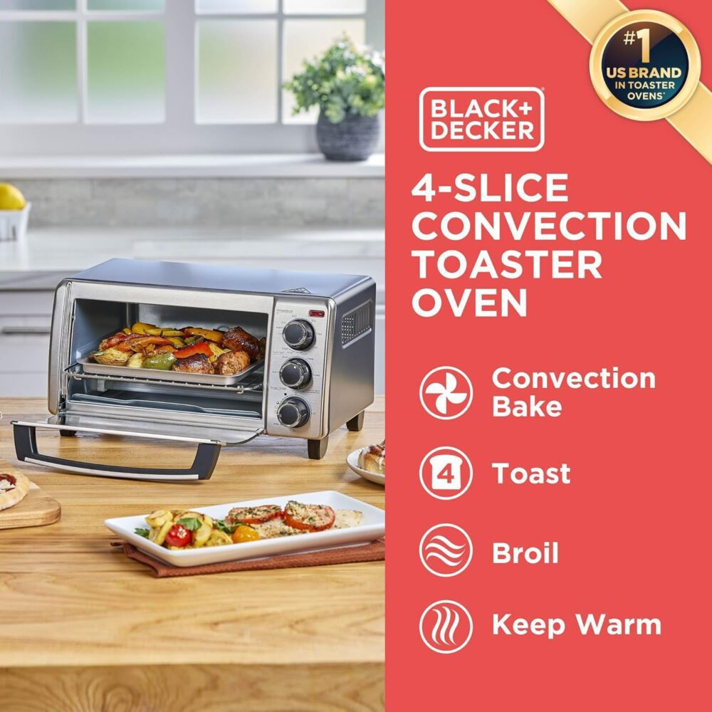 Black+Decker Torradeira TO1313SBD, 35,47 cm, prata - Image 2
