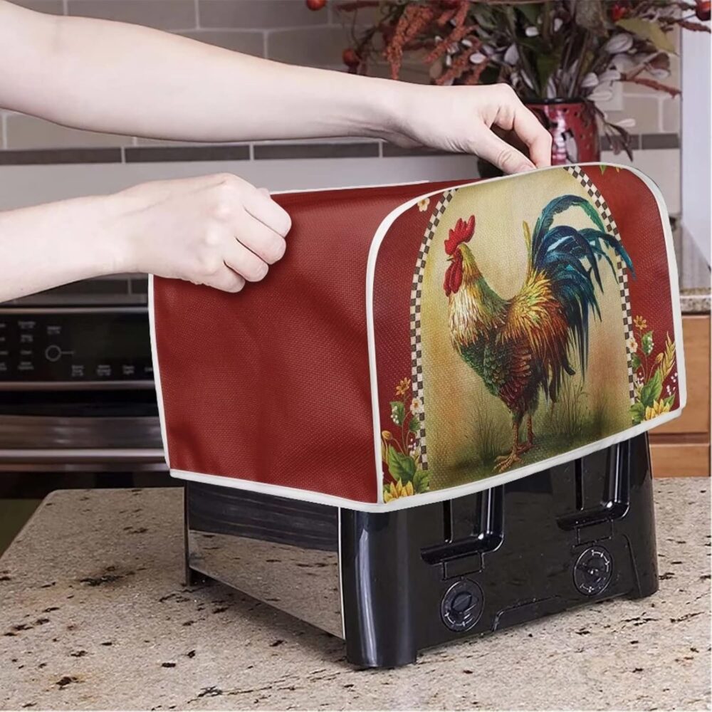 Annejudy Capa para Torradeira Sunflower Rooster 2 Fatias, Es... - Image 3