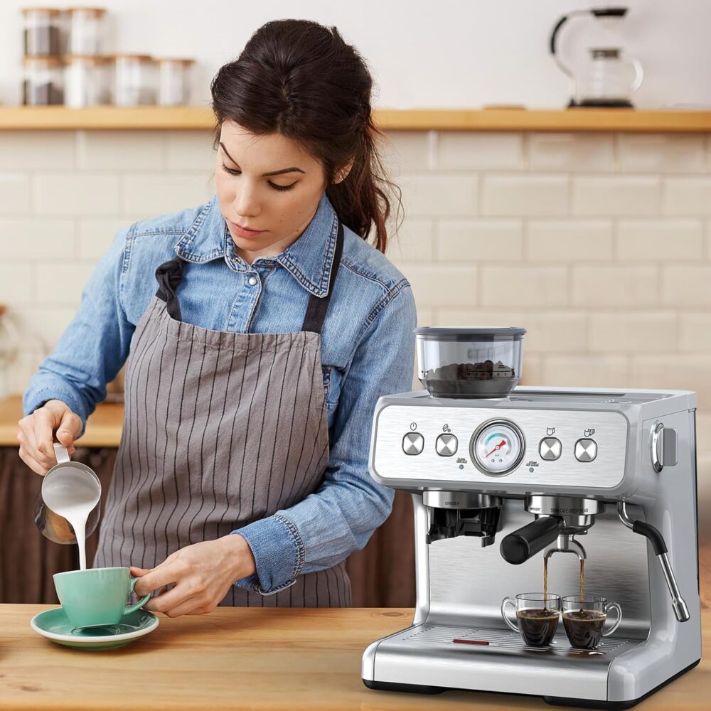Electactic Máquina de café expresso com moedor, máquina de c... - Image 8