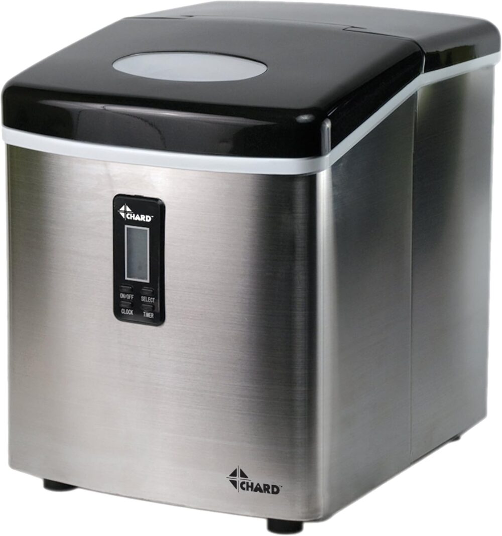 Chard IM-12SS, máquina de gelo com visor LCD, aço inoxidável...