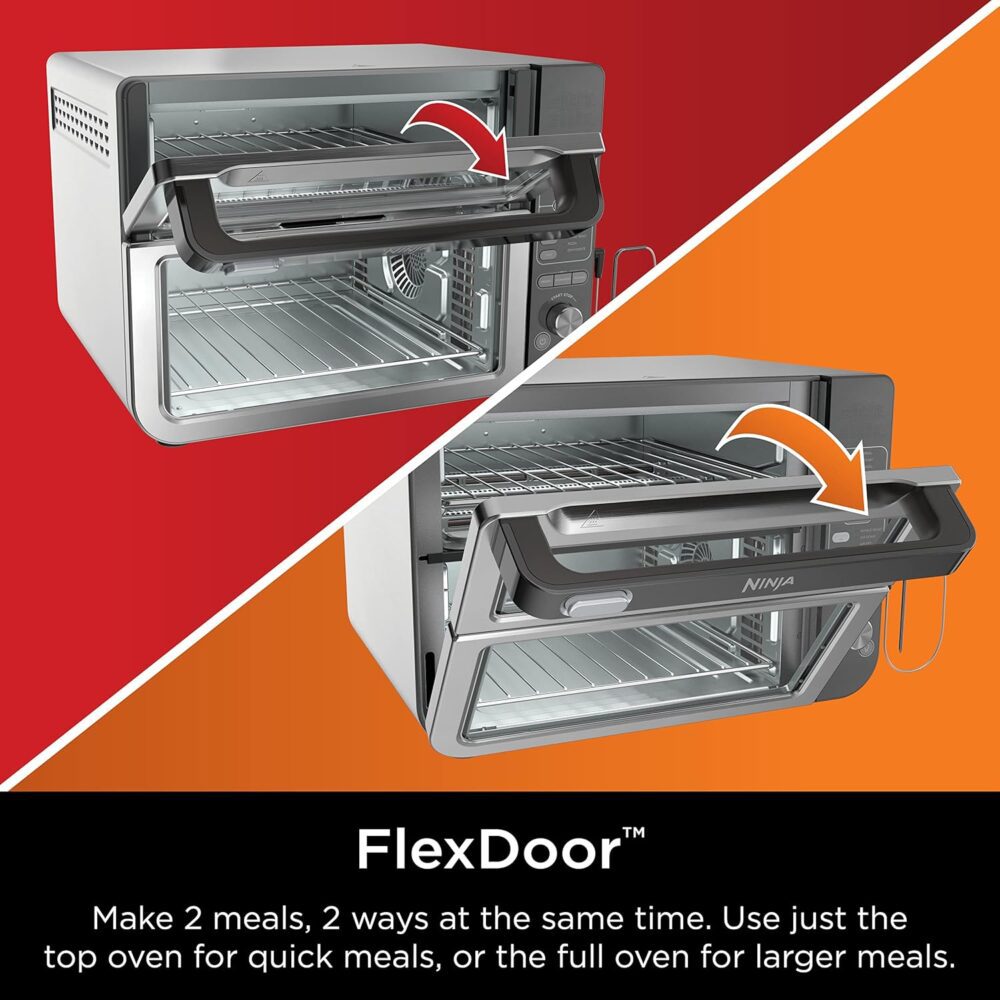 Ninja DCT451 Forno duplo inteligente 12 em 1 com porta flexí... - Image 3