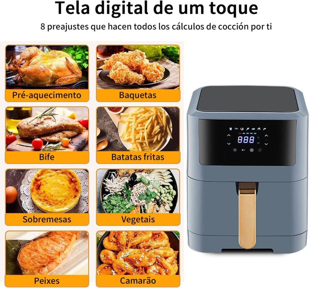 ILID Fritadeira Air Fryer 8L 220V com Tela Touch Inteligente... | É bom mesmo? Descubra antes de comprar - Image 7
