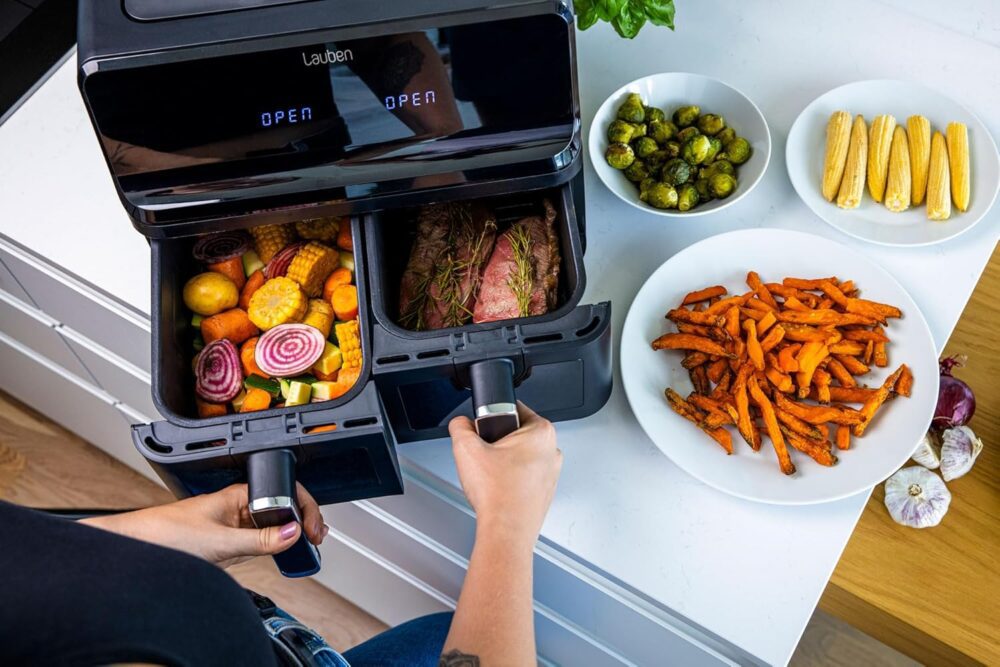 Lauben DualZone® Heißluftfritteuse 8000BC Air Fryer mit zwei... | É bom mesmo? Descubra antes de comprar - Image 8