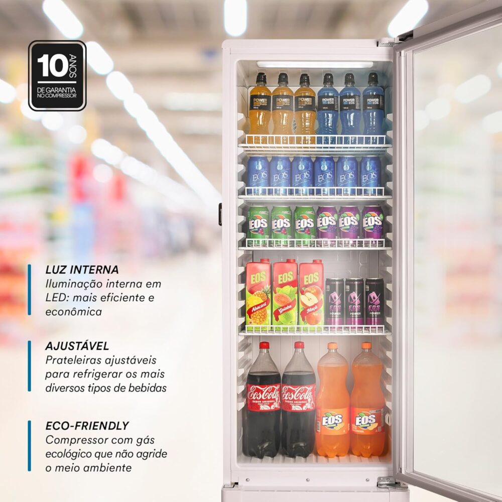 Refrigerador Expositor Vertical EOS 231 Litros Eco Gelo Digi... - Image 3
