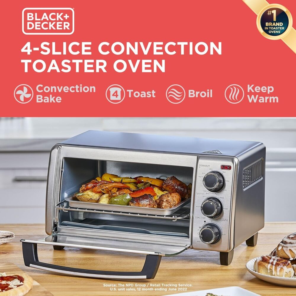 Black+Decker Torradeira TO1313SBD, 35,47 cm, prata - Image 8