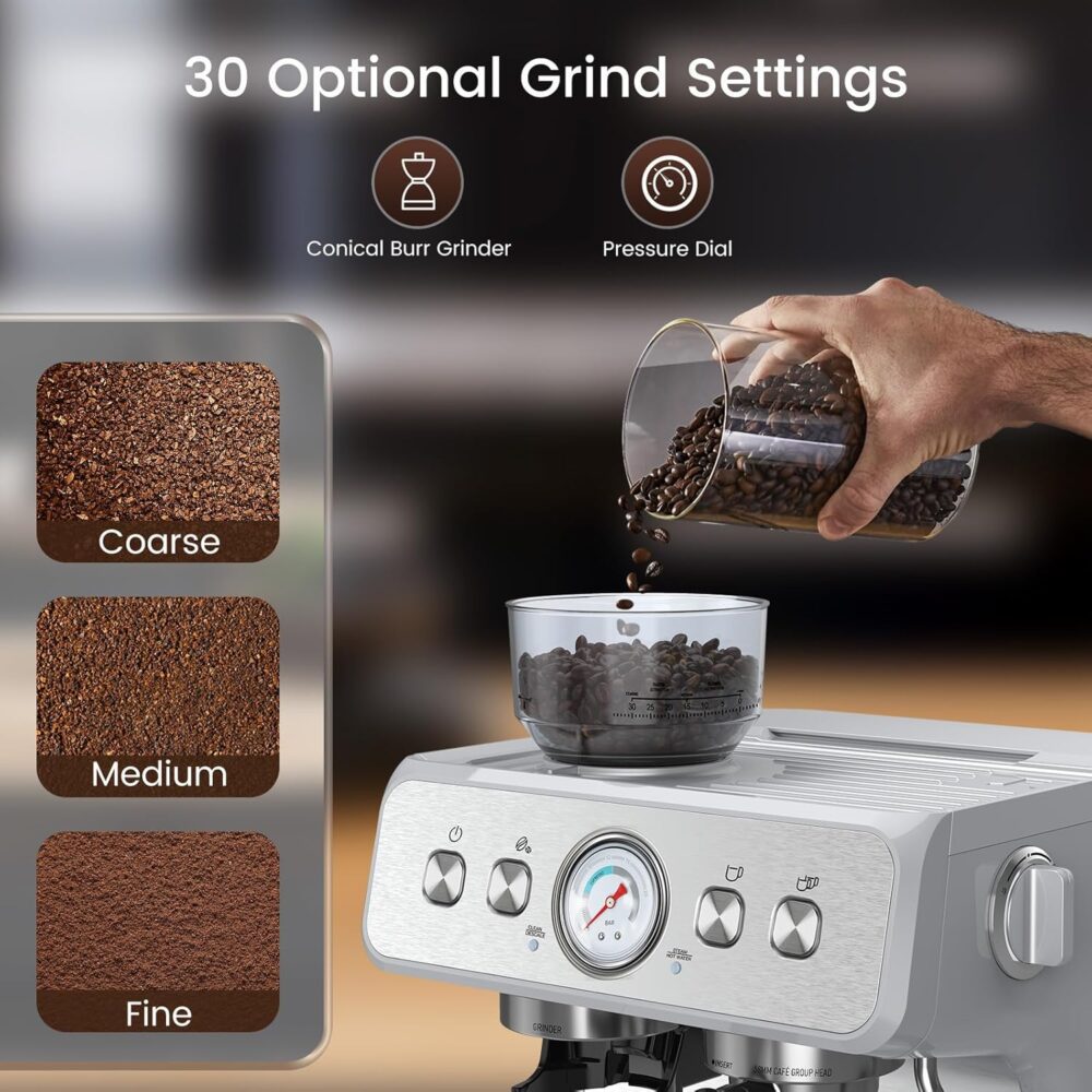 Electactic Máquina de café expresso com moedor, máquina de c... - Image 2
