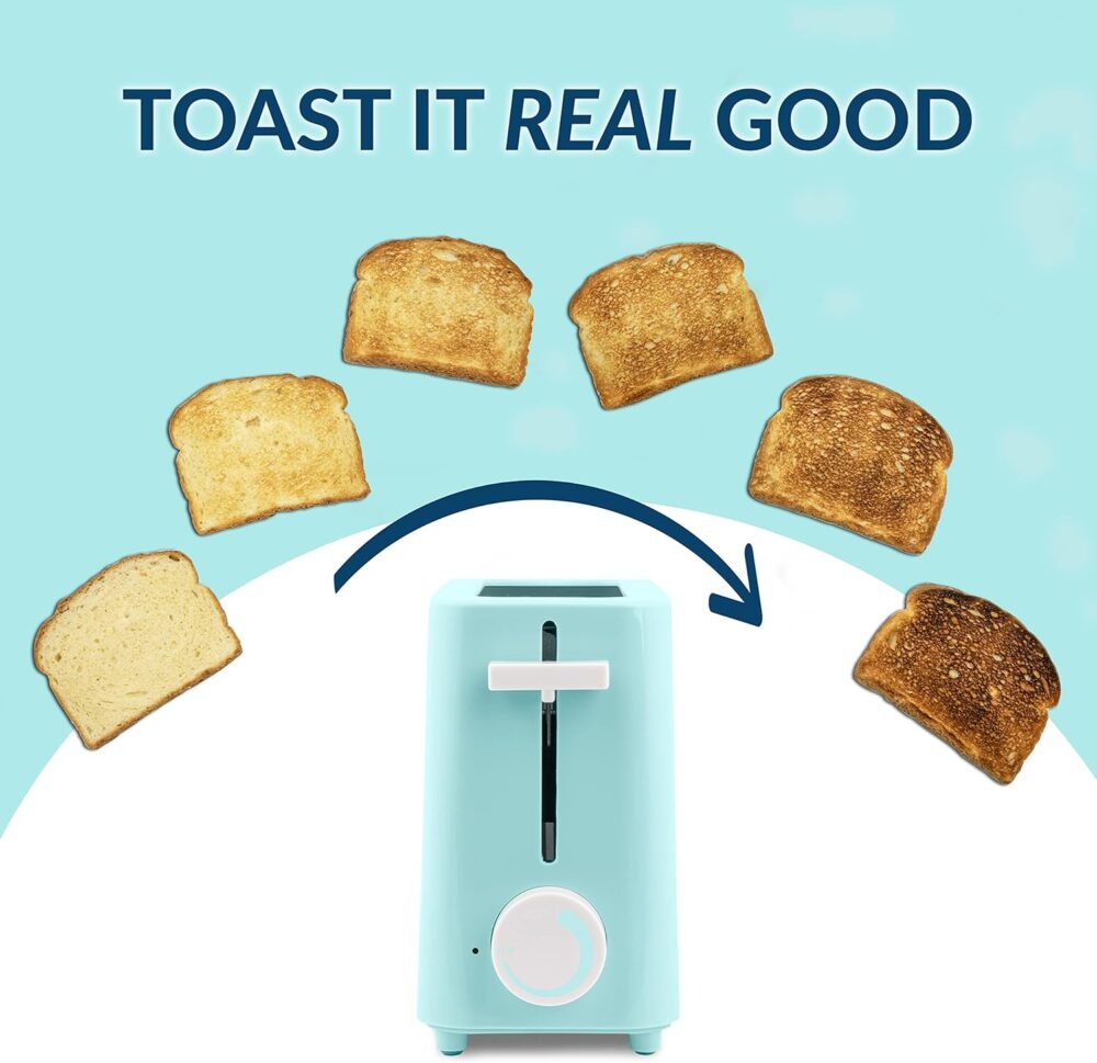 Nostalgia MyMini Single Slice Toaster, Extra Wide Slot, Comp... - Image 4