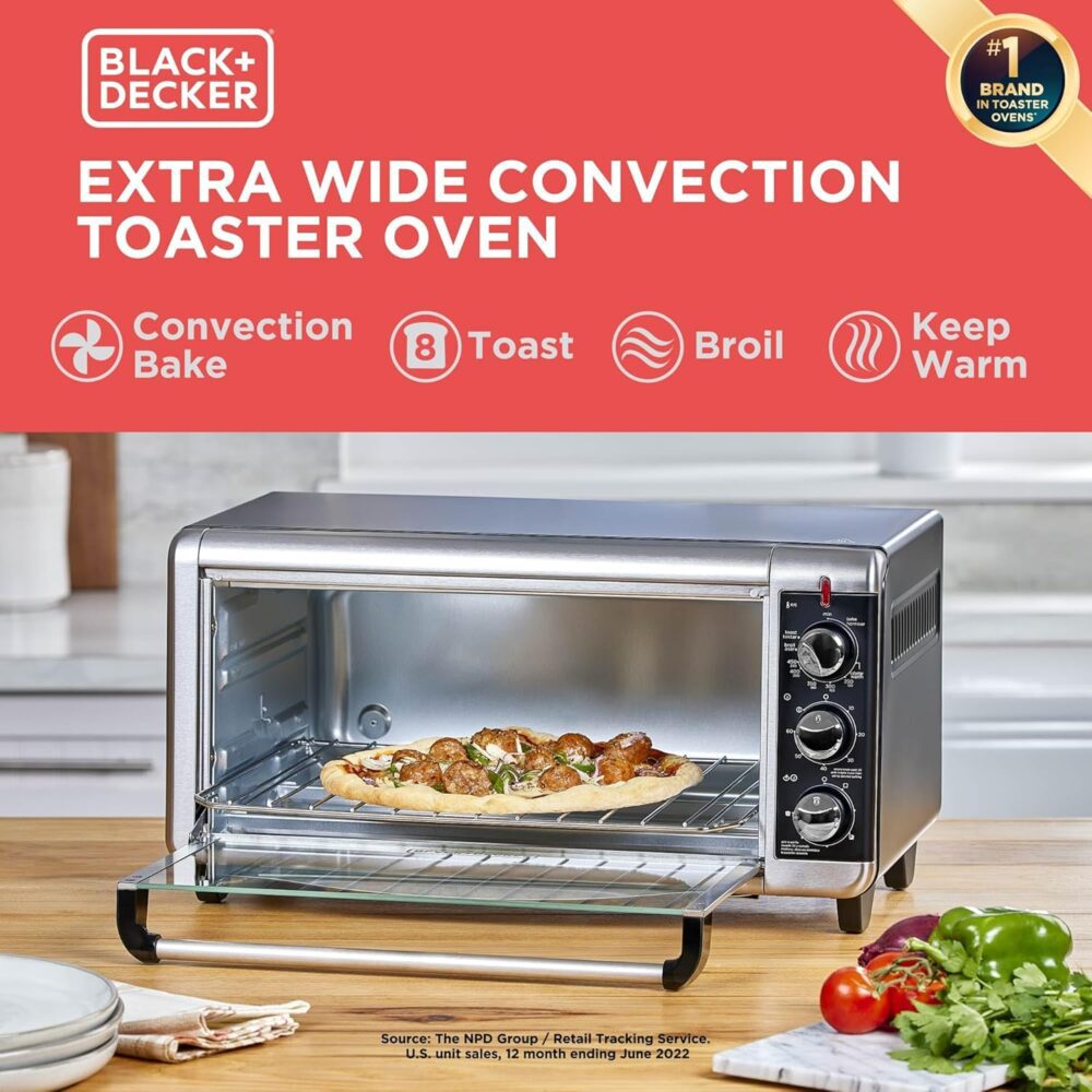 BLACK+DECKER TO3250XSB Torradeira de bancada de convecção ex... - Image 2