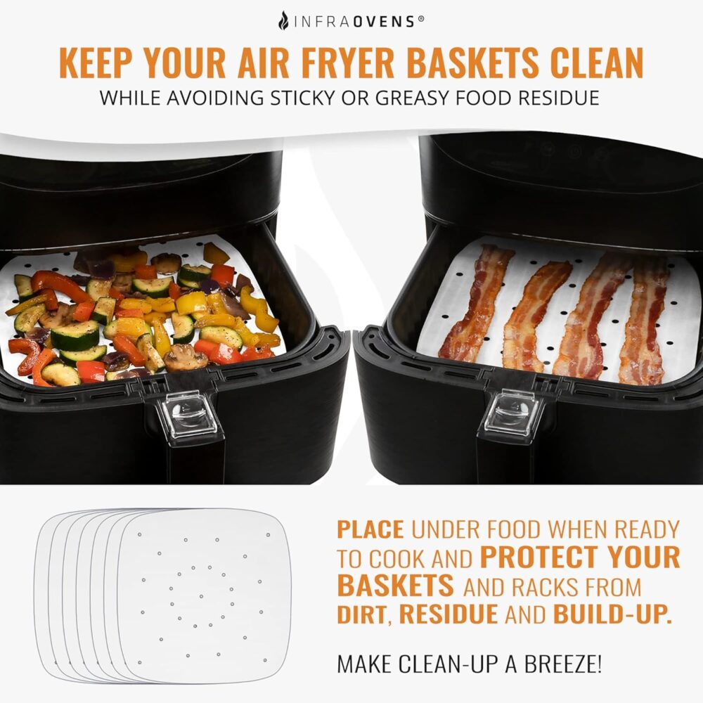 Forros de papel pergaminho perfurados da Air Fryer compatíve... | É bom mesmo? Descubra antes de comprar - Image 3