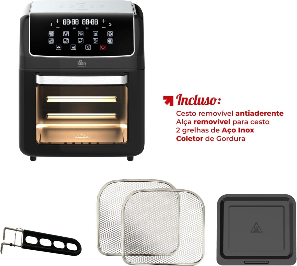 Kian - Air Fryer 12 litros 220V Preto 1900W AFO-101D | É bom mesmo? Descubra antes de comprar - Image 2