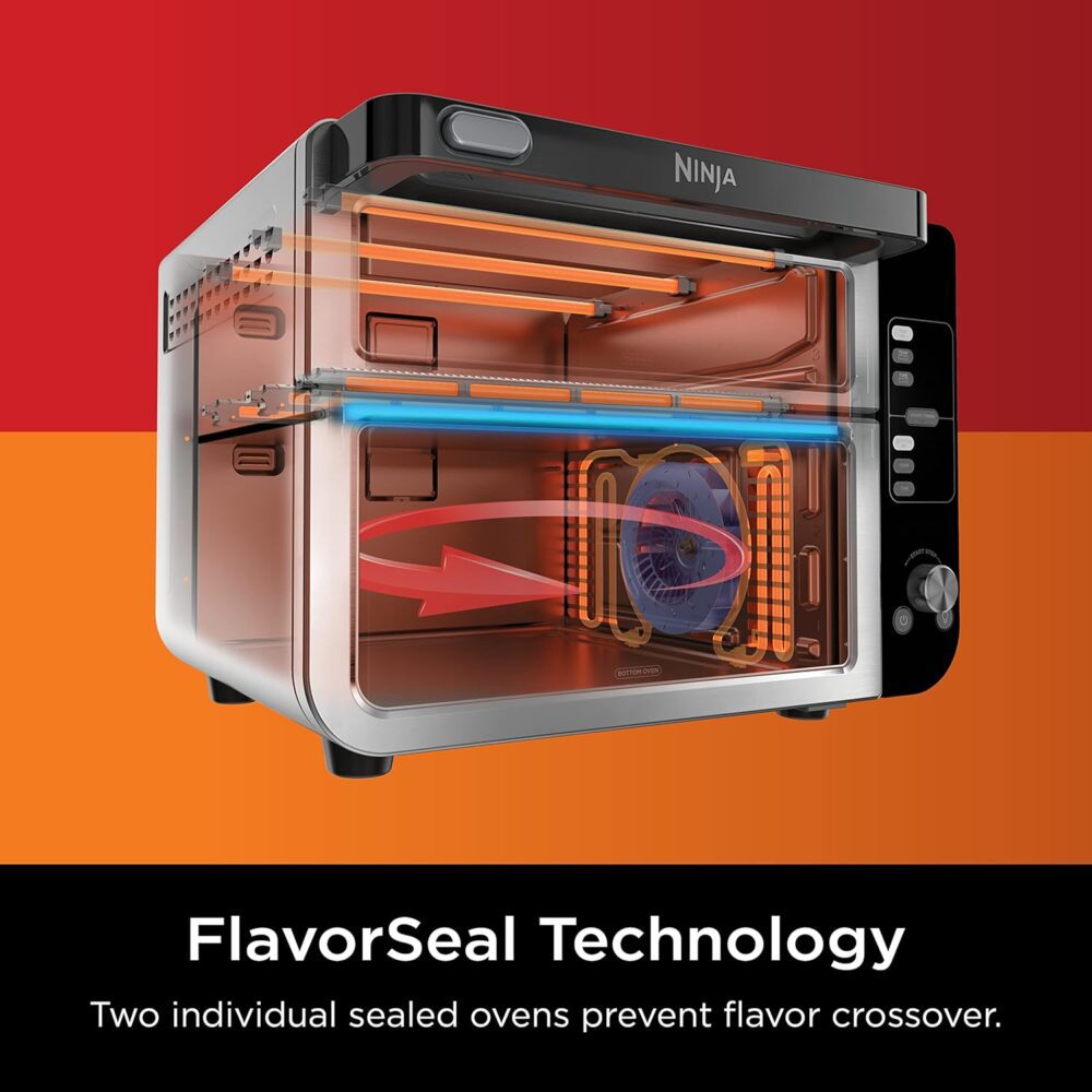 Ninja DCT451 Forno duplo inteligente 12 em 1 com porta flexí... - Image 4
