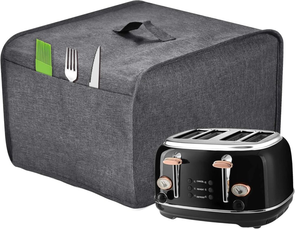 Ruilery Capa para Torradeira com 2 Bolsos, Pode Segurar Faca...