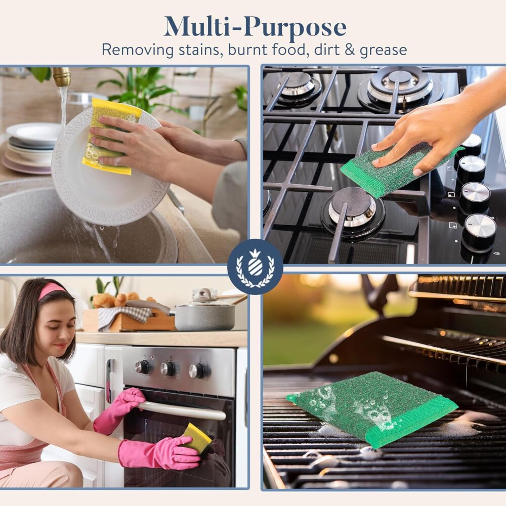 Simplified Pacote com 6 esponjas de limpeza de aço inoxidáve... - Image 3