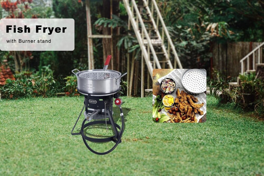 Fire Riot Kit de fritadeira de peixe ao ar livre 10QT – Pane... - Image 5