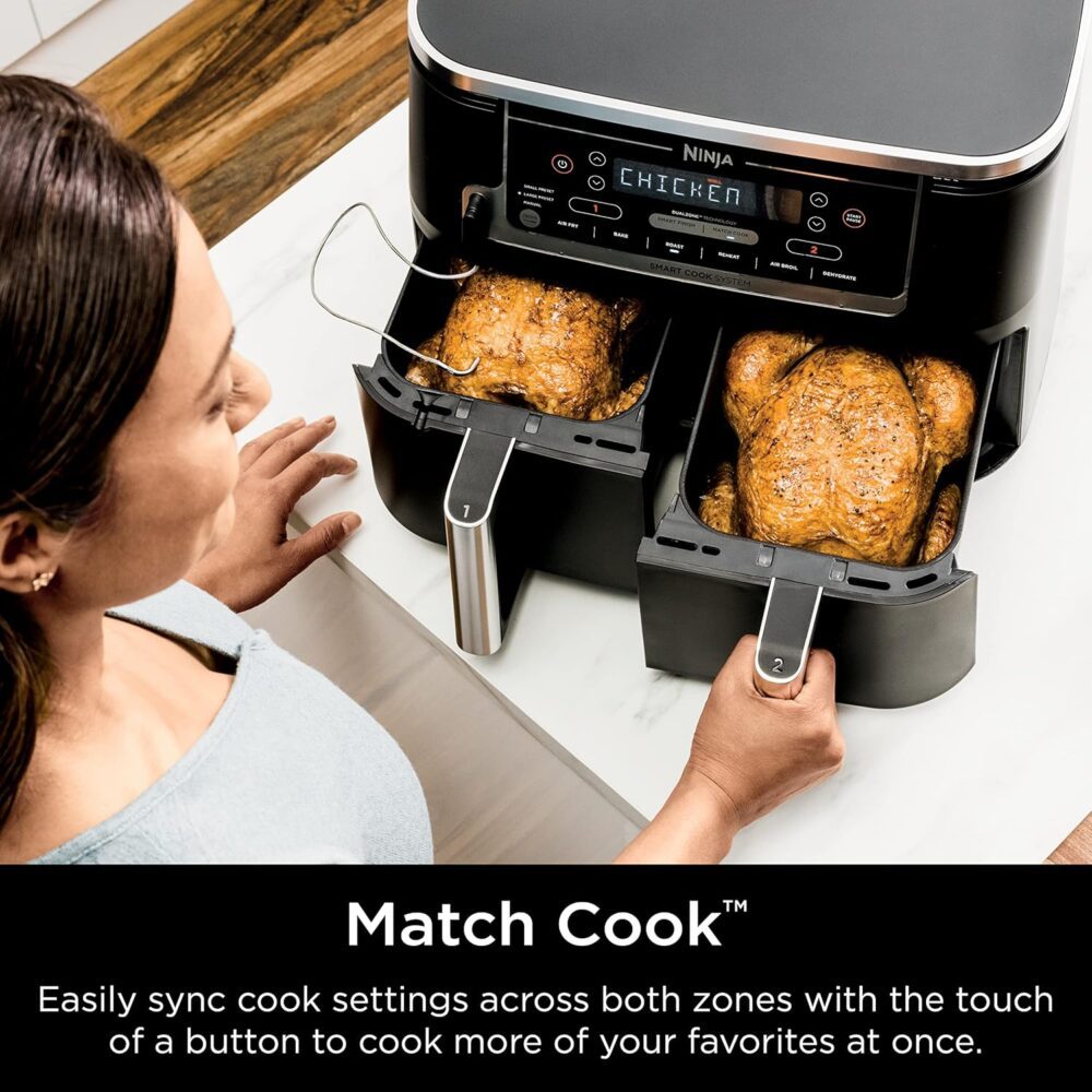 Ninja DZ550 Foodi 10 Quart 6-in-1 DualZone Smart XL Air Frye... | É bom mesmo? Descubra antes de comprar - Image 8