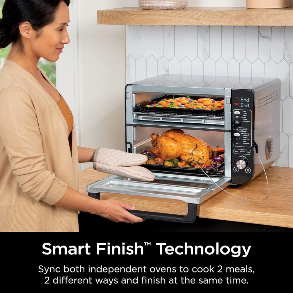 Ninja DCT451 Forno duplo inteligente 12 em 1 com porta flexí... - Image 5
