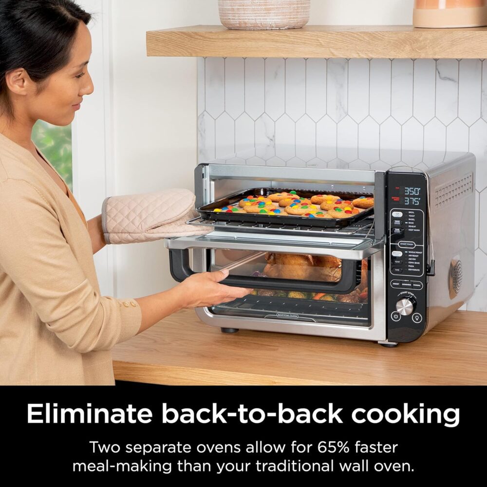 Ninja DCT451 Forno duplo inteligente 12 em 1 com porta flexí... - Image 6