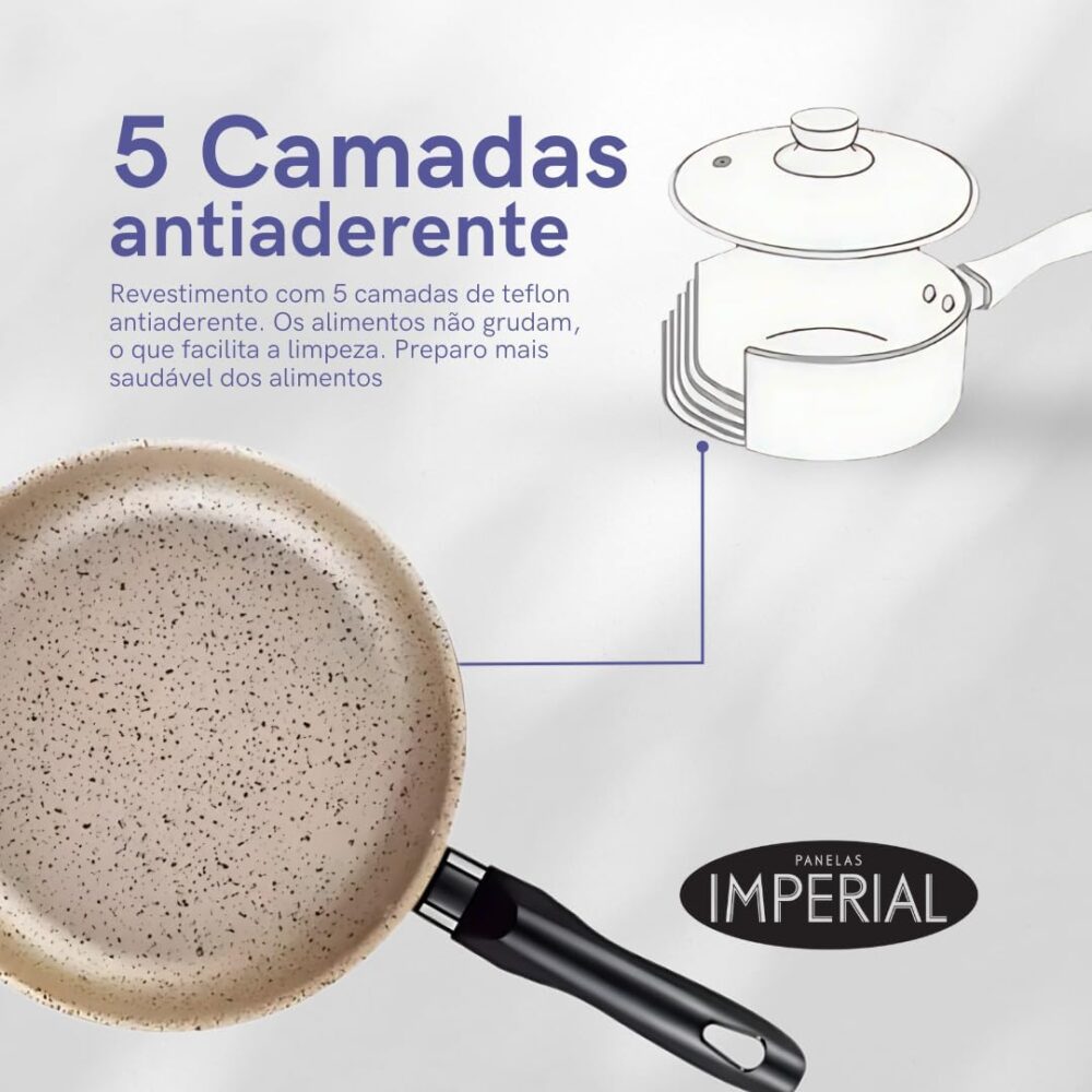 Wok 30 Frigideira Grande Paella Caçarola Teflon Antiaderente... - Image 2