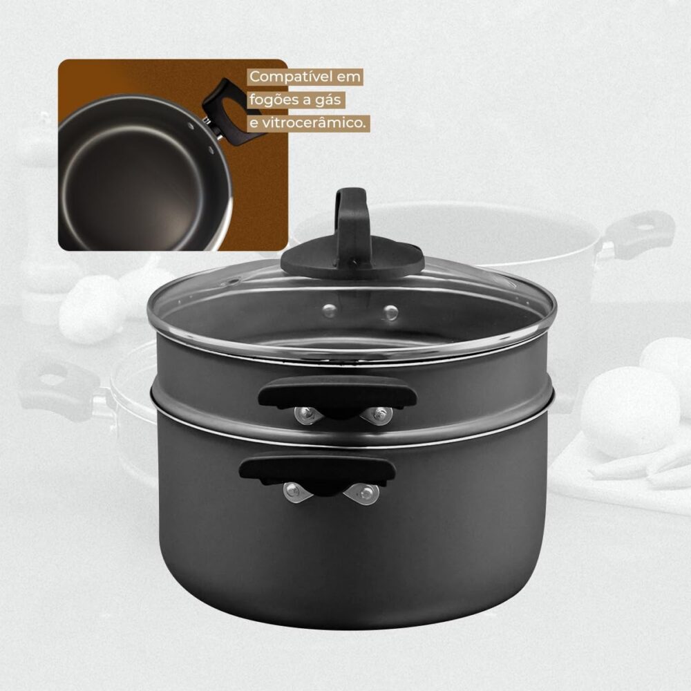 8215-Panela A Vapor Cozivapor 3 Em 1 Antiaderente 3,2 L Graf... - Image 6