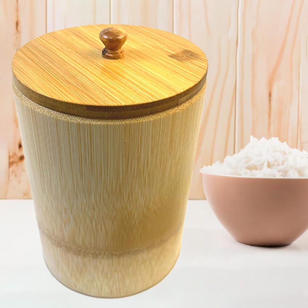 Bothyi Balde de vapor de arroz de bambu multifuncional para ... - Image 7