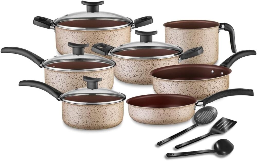 Conjunto De Panelas Antiaderente 10 Peças Teflon Linha Capp...