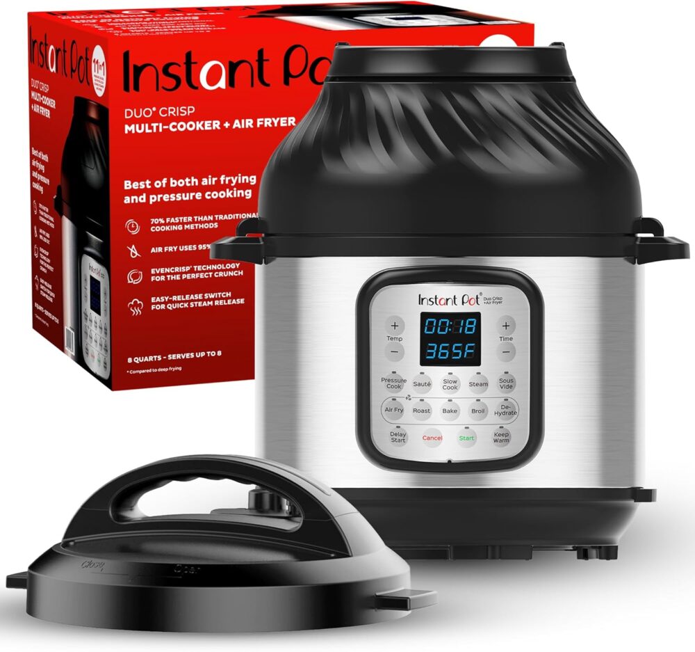 Instant Pot Panela de pressão multiuso Duo Crisp 11 em 1 e f...