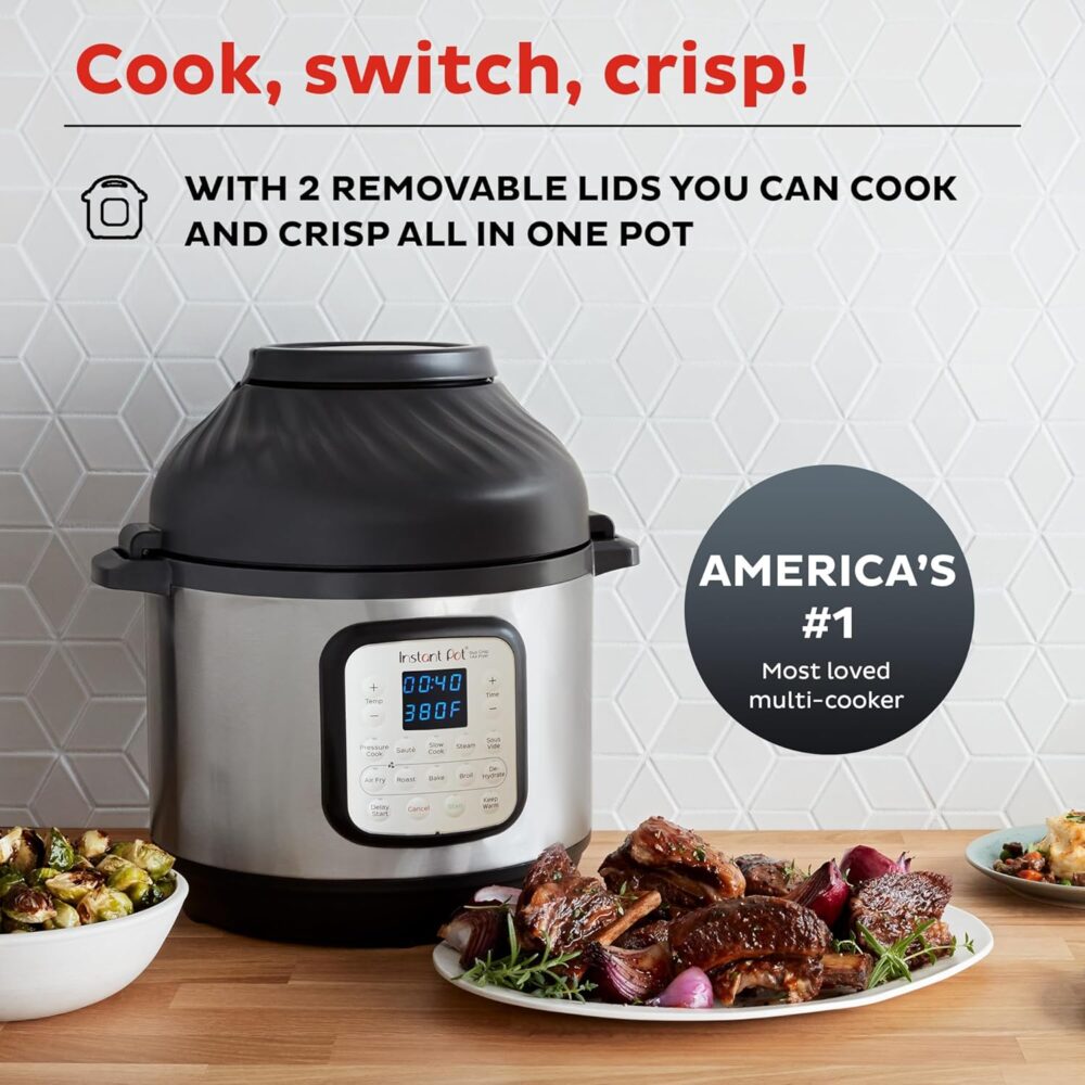 Instant Pot Panela de pressão multiuso Duo Crisp 11 em 1 e f... - Image 3