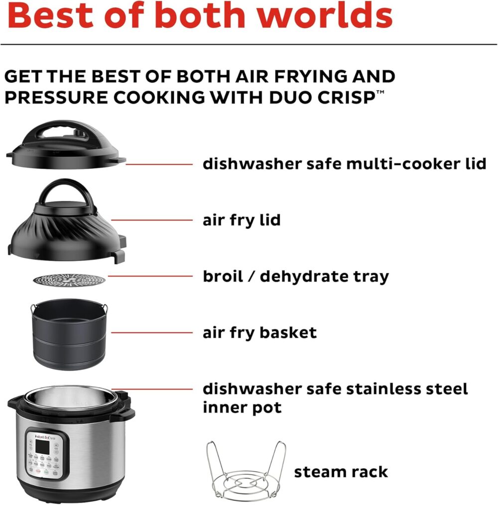 Instant Pot Panela de pressão multiuso Duo Crisp 11 em 1 e f... - Image 7