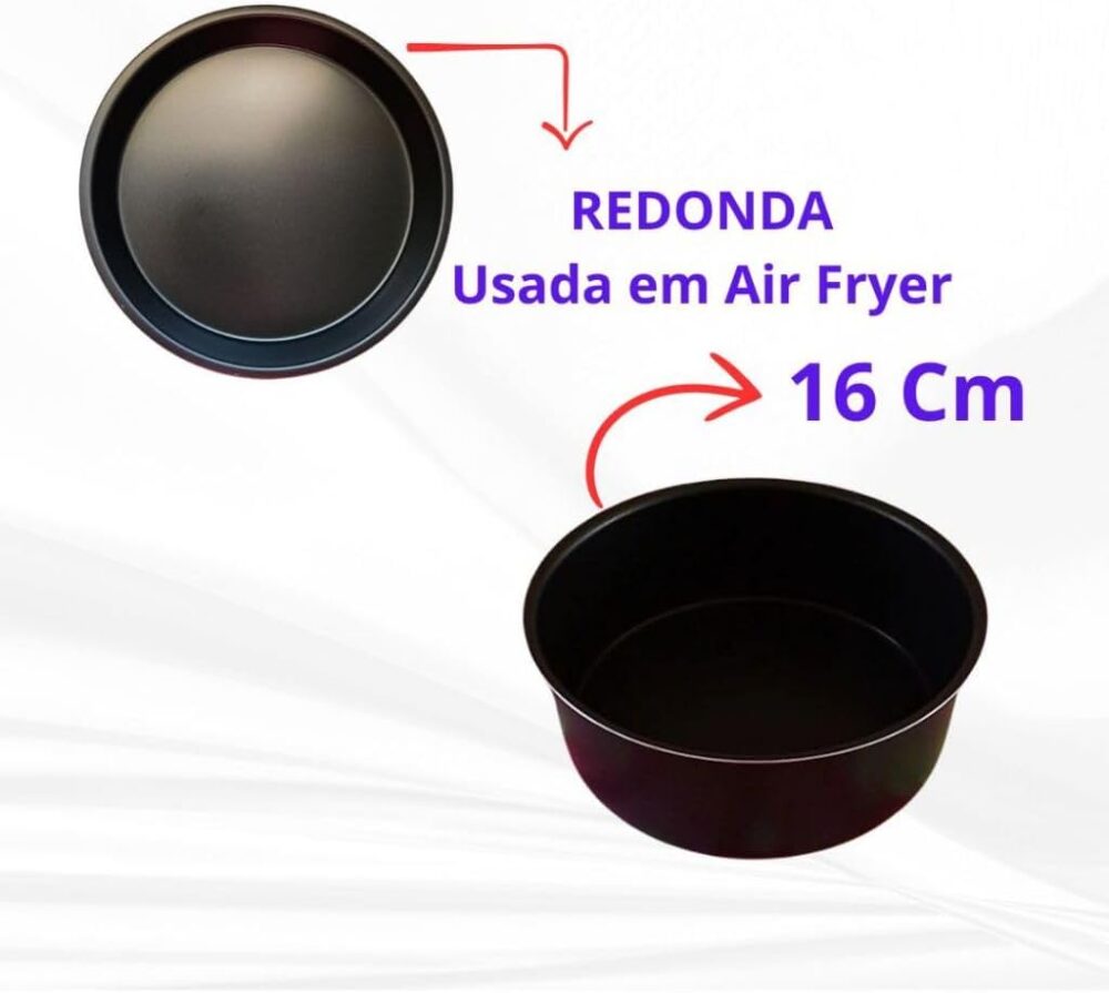 Forma Redonda 16 cm Antiaderente para Air Fryer e Forno | É bom mesmo? Descubra antes de comprar - Image 2