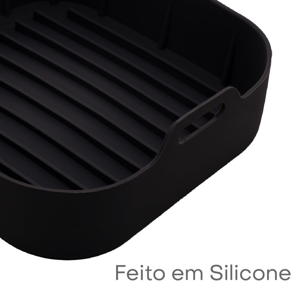 LYOR - Forma Quadrada de Silicone para Air Fryer Preta 20Cm ... | É bom mesmo? Descubra antes de comprar - Image 3