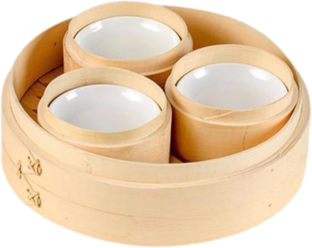 YWJLQH Cesta de vapor de bambu para alimentos, vaporizador c... - Image 7