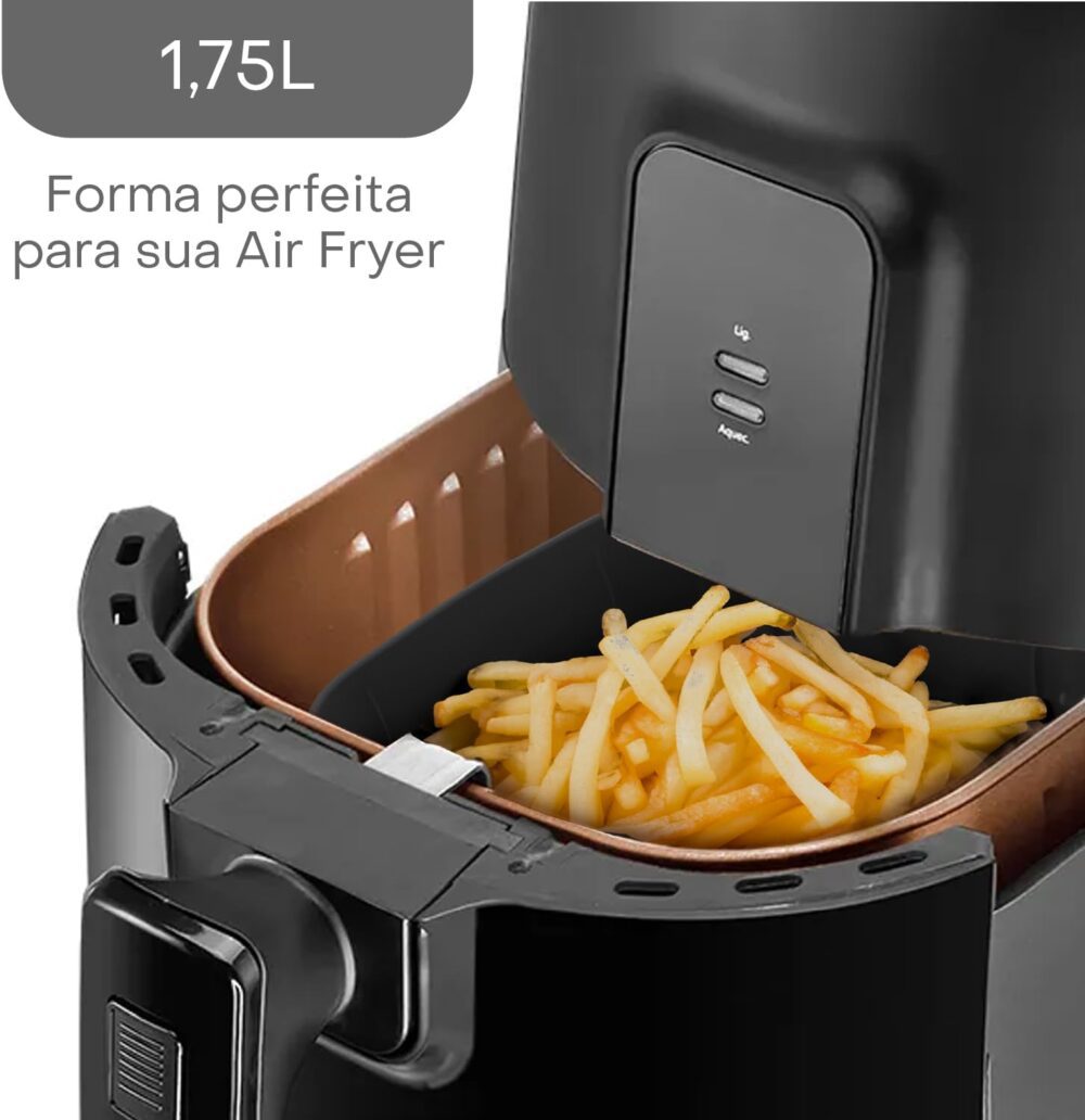 LYOR - Forma Quadrada de Silicone para Air Fryer Preta 20Cm ... | É bom mesmo? Descubra antes de comprar - Image 2