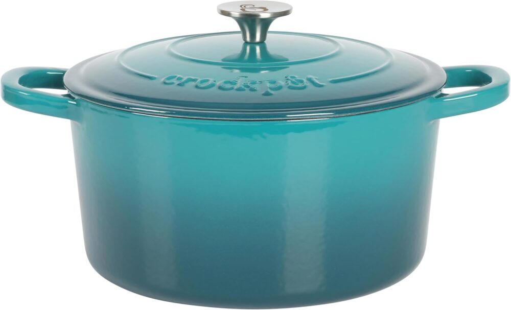 Crock Pot Forno holandês redondo de 7 litros - Ombre azul-pe...