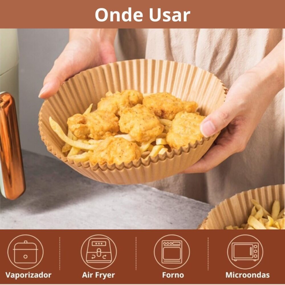 Formas de Papel Antiaderente para Air Fryer, 16x20cm, 100 Un... | É bom mesmo? Descubra antes de comprar - Image 3